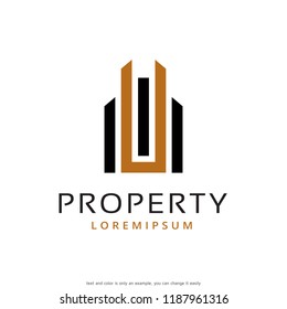Property Logo Template Design Vector, Emblem, Concept Design, Creative Symbol, Icon