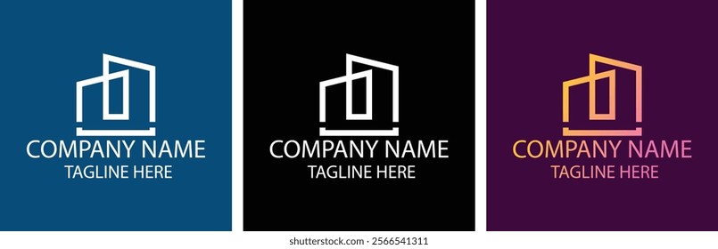 Property Logo Template. Real estate logo. Logo can be used for icon, building, construction, and architecture company