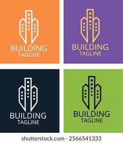 Property Logo Template. Real estate logo. Logo can be used for icon, building, construction, and architecture company