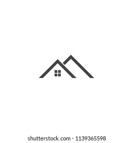 property logo template. roof vector. building logo
