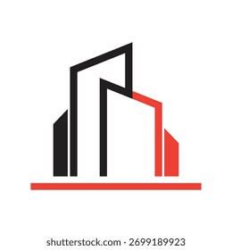 Ilustración de Plantilla de icono de Vector de logotipo de propiedad