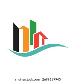 Ilustración de Plantilla de icono de Vector de logotipo de propiedad