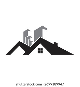 Ilustración de Plantilla de icono de Vector de logotipo de propiedad