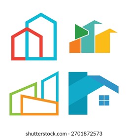Ilustración de Plantilla de icono de Vector de logotipo de propiedad