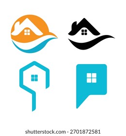 Ilustración de Plantilla de icono de Vector de logotipo de propiedad