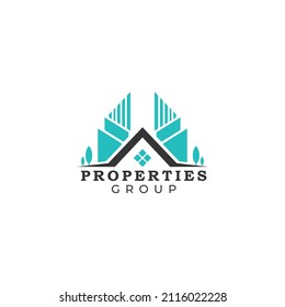Property logos Template.building logo design illustration