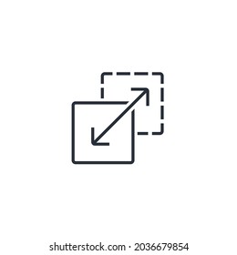 Administración de propiedades. Cambiando las oportunidades. Flexibilidad. Icono lineal vectorial aislado en fondo blanco.
