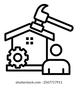 Property Management Icon Element For Design