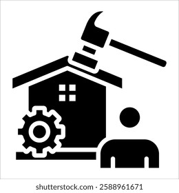 Property Management Icon Element For Design