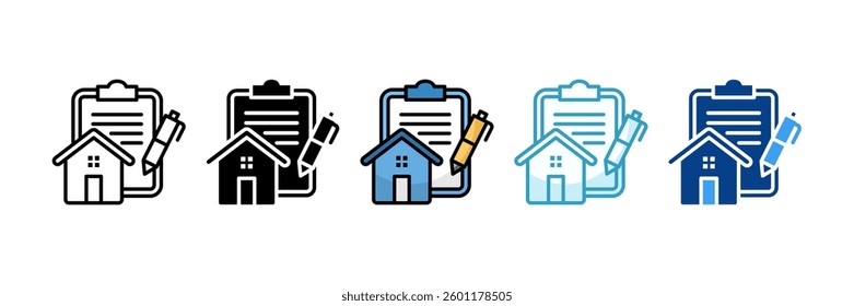 Property Management Icon Set Multiple Style Collection