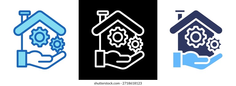 Icono de administración de propiedades Ilustración vectorial triplestyle