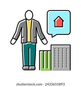 property manager color icon vector. property manager sign. isolated symbol illustration