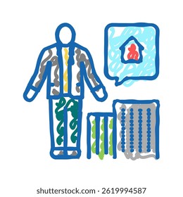 property manager doodle icon sketch vector. property manager sign. isolated symbol illustration
