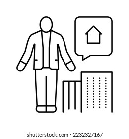 property manager line icon vector. property manager sign. isolated contour symbol black illustration