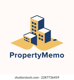 Property memo or planning logo. perfect for your building construction logo. editable.