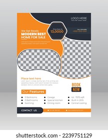 Property Modern Home sale Flyer poster template for real estate agent