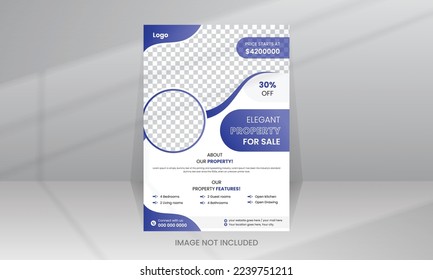 Property Modern Home sale Flyer poster template for real estate agent