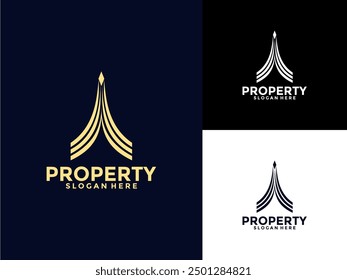 Property Modern logo icon, Abstract Building Apartment property logo vector template