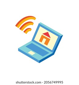 property network isometric icon for business website,apps, and many more