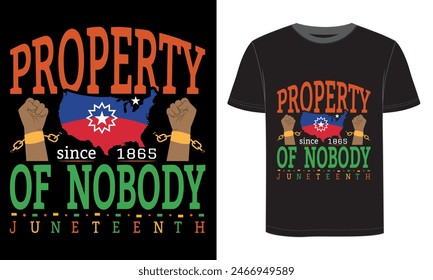 Propiedad de Nadie Juneteenth desde 1865, camiseta del día Juneteenth.