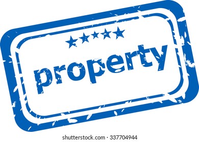property on rubber stamp over a white background. vector illustration