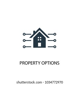 property options icon. Simple element illustration. property options symbol design from Real Estate collection. Can be used for web and mobile.