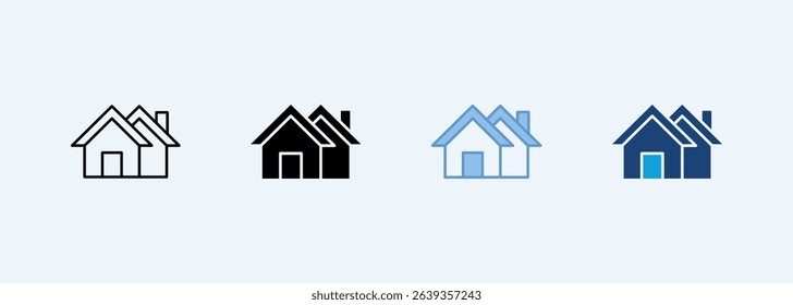 Property outline icon vector illustration
