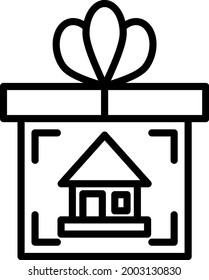 Diseño de icono de esquema de propiedad
