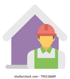 Property Owner Flat Colored Icon
