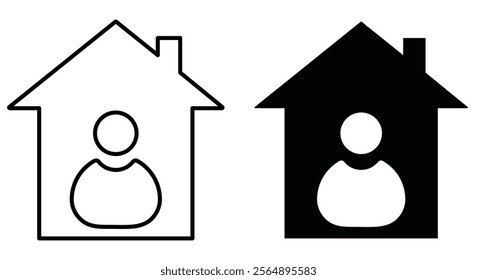 Property owner icon. Simple element stock illustration