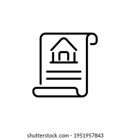 Property Paper icon in vector. Logotype