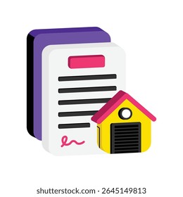 Property Paper Vector style icon. Eps 10 file