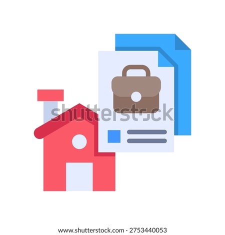 Property Portfolio Icon Flat Vector Illustration