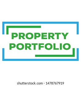 PROPERTY PORTFOLIO stamp isolated on white