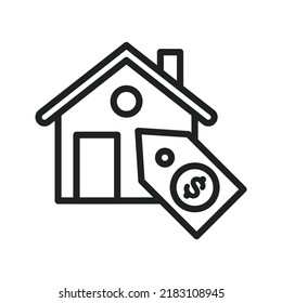 Property Price icon vector image. Can also be used for Real Estate. Suitable for mobile apps, web apps and print media.