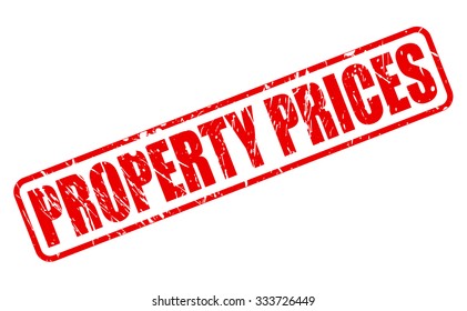 PROPERTY PRICES red stamp text on white