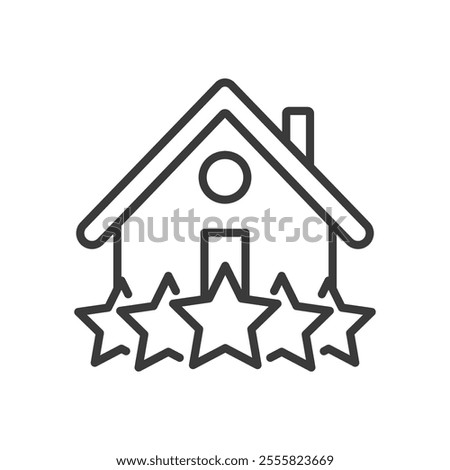 Property rates, icon in line design. Property, rates, real, estate, price, market, value on white background vector. Property rates editable stroke icon