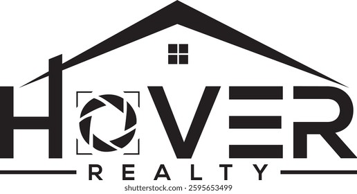 Property Real Estate Building Photography Logo, Illustration graphic vector future of drone technology logo design template