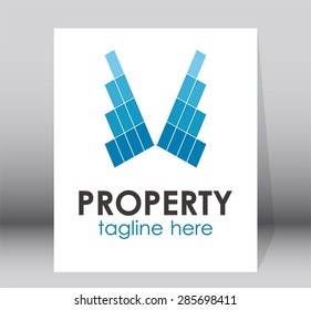 Property real estate elegant but simple logo element design vector icon shape symbol for business company identity template