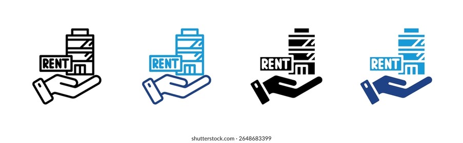 Elemento de icono de alquiler de propiedades para diseño
