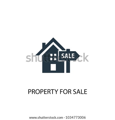 Property for sale icon. Simple element illustration. Property for sale symbol design from Real Estate collection. Can be used for web and mobile.