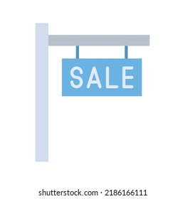 Imagen vectorial de icono de venta de propiedades. También se puede usar para bienes raíces. Adecuado para aplicaciones móviles, aplicaciones web y medios impresos.