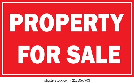 Property for sale, land for sale sign vector