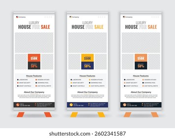 Property Sale Promotional Banner with Three Color Combination