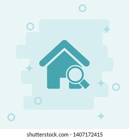 Property Search Icon. Simple icon, blue colored icon illustration.