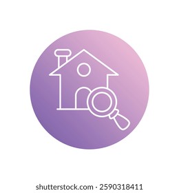 Property Search icon vector stock illustration