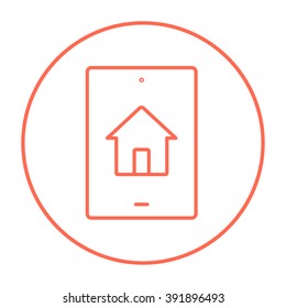 Suche nach Immobilien auf dem Symbol für die Mobiltelefonlinie.