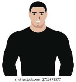 Property security guard character isolated vector illustration on white background