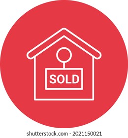 Property Sold icon vector image. Can also be used for web apps, mobile apps and print media.