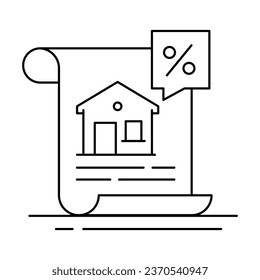 The property tax icon provides information about property taxation and details related to real estate taxes.